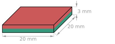 Magnet FE-KV-20-20-03 balení 10 kusů – fotka 2