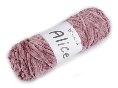 Pletací žinylková příze Alice 100 g{% if variant.name %} – 6 starorůžová{% endif %}