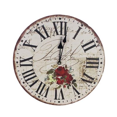 Dekorační Hodiny pr. 34cm - RŮŽE 355219{% if product.brand.name %} – Morex{% endif %}