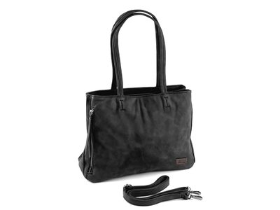 Kabelka z imitace broušené kůže 38x27 cm{% if variant.name %} – 8 černá{% endif %}