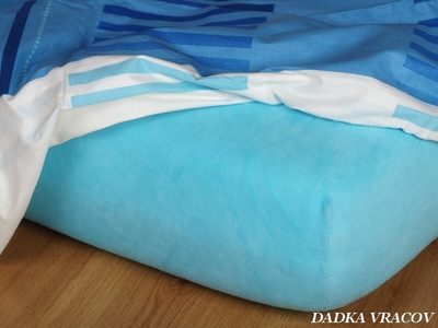 Jersey prostěradlo světlý tyrkys 90x200x20 cm{% if product.brand.name %} – Dadka{% endif %}
