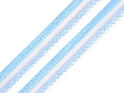 Ozdobná pruženka šíře 14 mm METRÁŽ{% if variant.name %} – 4 modrá světlá{% endif %}