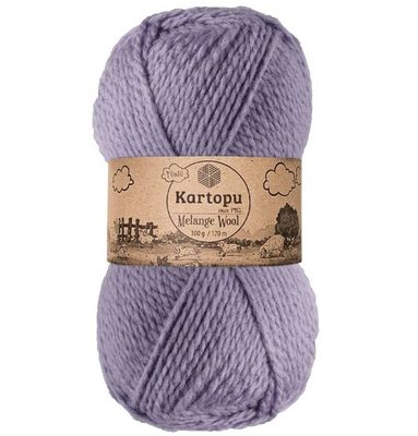 Příze s vlnou Kartopu Melange wool 100 g{% if variant.name %} – K711 fialová{% endif %}