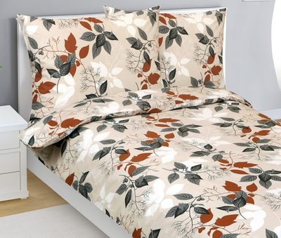 Bavlněné povlečení Oranžová,Šedá,Béžová 90/807{% if product.brand.name %} – Bellatex{% endif %}