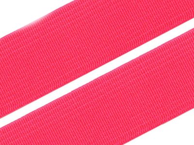 Pruženka hladká šíře 20 mm tkaná barevná návin 25 metrů{% if variant.name %} – 1410 růžová neon{% endif %}
