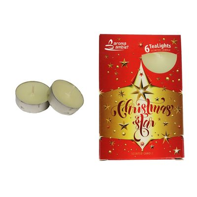 Svíčka čajová CHRISTMAS STAR GOLD 6ks MSC-TL1031 - dia 3,7 x 1,8 cm{% if product.brand.name %} – Morex{% endif %}