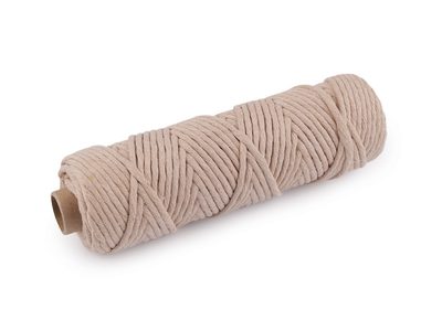 Bavlněná šňůra macrame Ø3 mm 50 m{% if variant.name %} – 4 režná přírodní{% endif %}