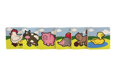 Pexeso Moje první zvířátka dřevěné 24 dílků pro nejmenší v krabičce 19,5x19,5x3,5cm 12m+ MPZ – fotka 3