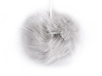 Kožešinová bambule Ø9 cm{% if variant.name %} – 10 šedá nejsvětlější{% endif %}