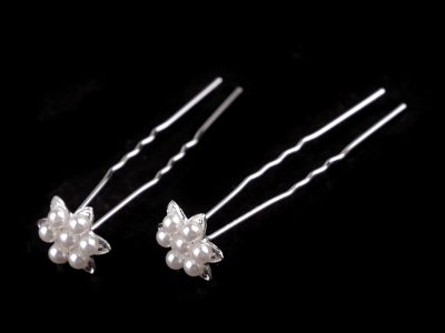 Perlová vlásenka květ Ø17 mm 2 kusy{% if product.brand.name %} – Galanterka{% endif %}