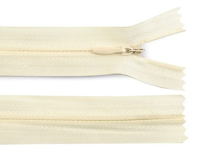 Spirálový zip skrytý šíře 3 mm délka 20 cm{% if variant.name %} – 103 krémová sv.{% endif %}