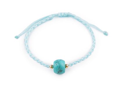 Náramek shamballa se skleněným korálkem{% if variant.name %} – 3 tyrkys sv.{% endif %}