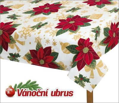 Ubrus VÁNOCE - 70x70 cm vánoční hvězda{% if product.brand.name %} – Bellatex{% endif %}