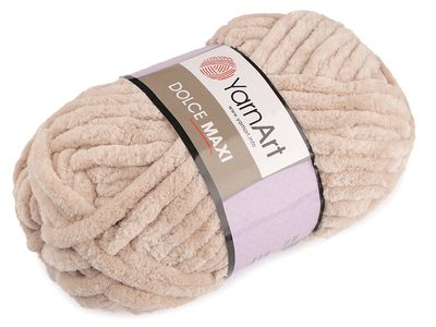 Dolce Maxi 200 g - Pletací žinylková příze 70m{% if variant.name %} – 2 (771) béžová světlá{% endif %}