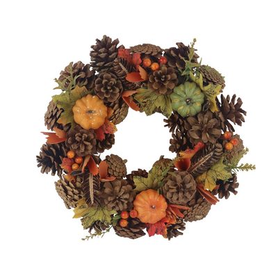 Podzimní věnec P2291 - 34 × 34 × 8 cm{% if product.brand.name %} – Morex{% endif %}