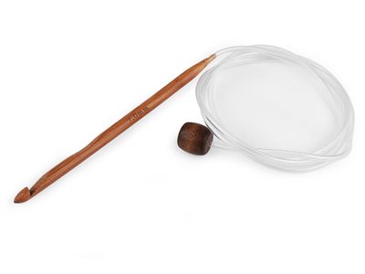 Bambusový háček na tuniské háčkování{% if variant.name %} – 9 (7 mm) bambus tmavý{% endif %}