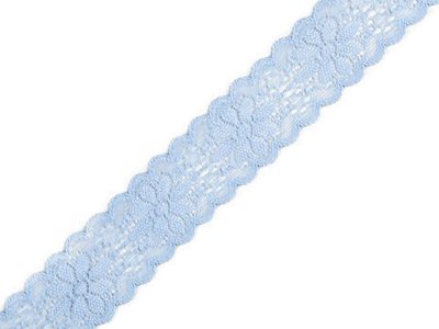 Elastická krajka šíře 30 mm METRÁŽ{% if variant.name %} – 4 modrá světlá{% endif %}