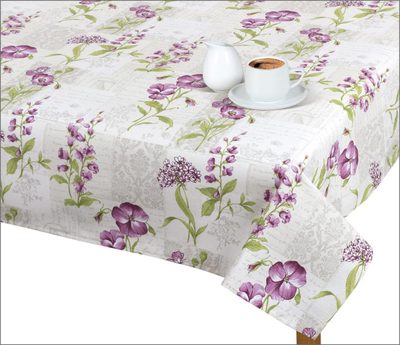 Ubrus EMA - 70x70 cm fialové květy{% if product.brand.name %} – Bellatex{% endif %}