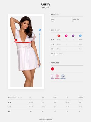 Elegantní župan Girlly peignoir – fotka 1