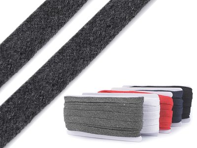 Oděvní šňůra plochá šíře 15 mm návin 10 metrů{% if product.brand.name %} – Galanterka{% endif %}