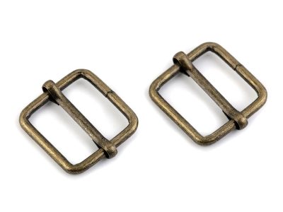 Posunovač na popruhy šíře 20 mm čtvercový 10 kusů{% if variant.name %} – 3 staromosaz{% endif %}
