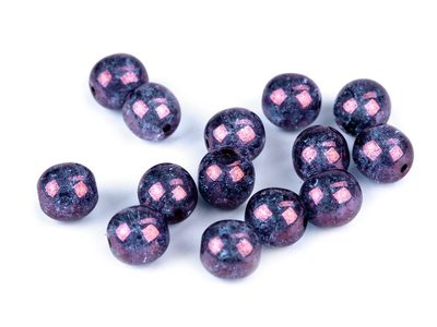 Skleněné korálky praskačky s listrem Ø8 mm 10g{% if product.brand.name %} – Galanterka{% endif %}