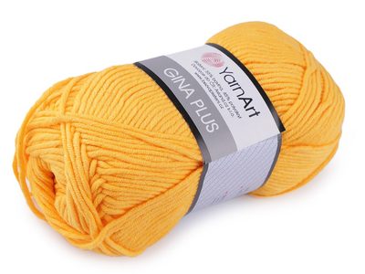 JEANS GINA Pletací příze Plus 100 g{% if variant.name %} – 3 (35) hořčicová{% endif %}