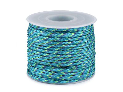 Padáková  oděvní šňůra Ø2,5 mm návin 25 m{% if variant.name %} – 3 modrá azurová {% endif %}