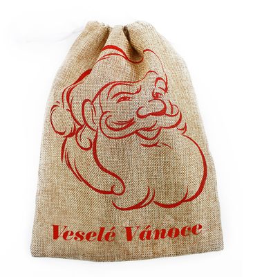 Pytel vánoční juta 22x30cm, český nápis{% if product.brand.name %} – RAPPA{% endif %}