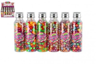 Korálky se šňůrkou plast mix barev v plastové dózičce{% if product.brand.name %} – Teddies{% endif %}