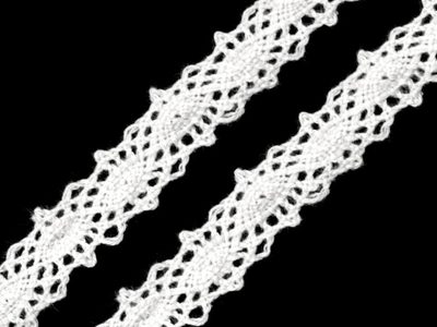 Krajka / vsadka paličkovaná šíře 12 mm METRÁŽ{% if variant.name %} – 7 Off White{% endif %}