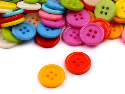 Knoflík barevný mix velikost 24" 100 ks – fotka 1