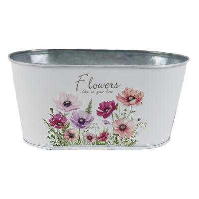 Květináč plechový ovál K4692/2 - 22.5×13.5×H11 cm B:20×11 cm{% if product.brand.name %} – {% endif %}