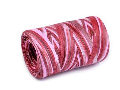 Lýko rafie k pletení tašek - přírodní multicolor, šíře 5-8 mm{% if variant.name %} – 2 růžová{% endif %}