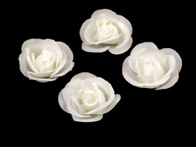 Umělý květ růže Ø3 cm 10 kusů{% if variant.name %} – 2 krémová světlá{% endif %}