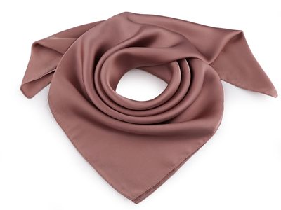 Saténový šátek jednobarevný 70x70 cm{% if variant.name %} – 4 starorůžová tmavá{% endif %}