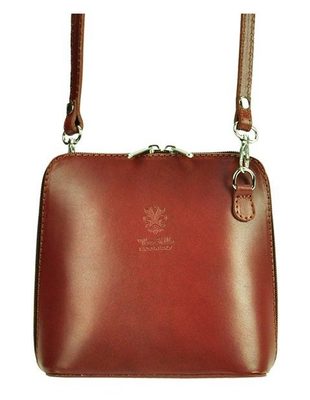 Kožená malá dámská crossbody kabelka hnědá KK-1702{% if product.brand.name %} – Diva{% endif %}
