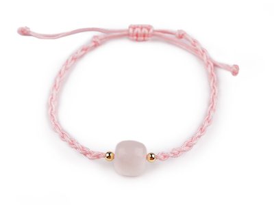 Náramek shamballa se skleněným korálkem{% if variant.name %} – 2 růžová nejsv.{% endif %}