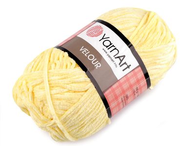 Pletací příze Velour 100 g{% if variant.name %} – 13 (844) žlutá světlá{% endif %}