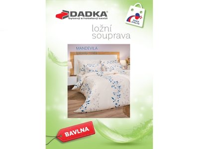 Bavlněné povlečení Mandevila královsky modrá 140x200, 70x90 cm – fotka 4