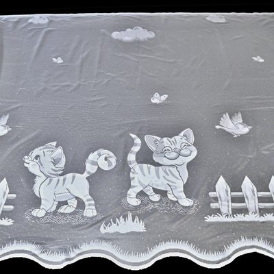 Dětská kusová záclona Kočička 150x415 cm – fotka 1