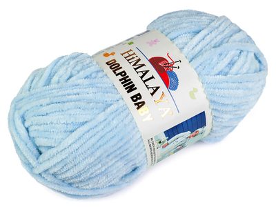Pletací žinylková příze Dolphin Baby 100 g - 7 (80306) modrá světlá
