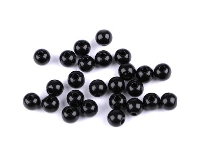 Plastové korálky Color Ø8 mm 7 g{% if variant.name %} – 12 černá{% endif %}
