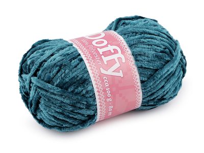 Pletací žinylková příze Doffy 100 g{% if variant.name %} – 5 (1101) petrolejová{% endif %}