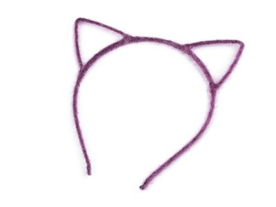 Chlupatá čelenka do vlasů kočka{% if variant.name %} – 4 fialová{% endif %}