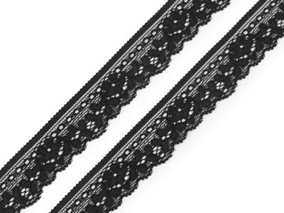 Elastická krajka šíře 20 mm návin 25 METRŮ{% if variant.name %} – 2 černá{% endif %}