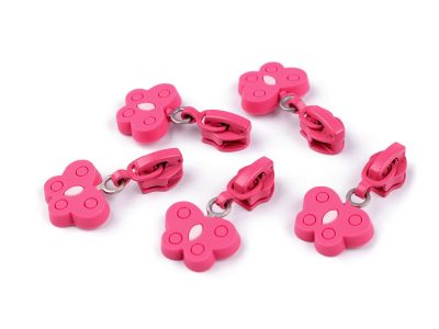 Jezdec ke spirálovým zipům 6 mm motýl balení 5 KUSŮ{% if variant.name %} – 2 růžová{% endif %}