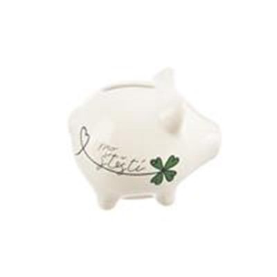 Pokladnička ker. Pro štěstí bílá 10x8,5x9 cm{% if product.brand.name %} – {% endif %}