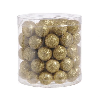 Kuličky glitter průměr 2 cm - zlatá 80 kusů – fotka 1