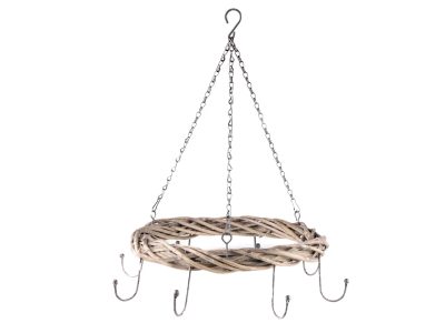 Závěsný proutěný věnec Ø36 cm s 8 háčky{% if product.brand.name %} – Stoklasa{% endif %}